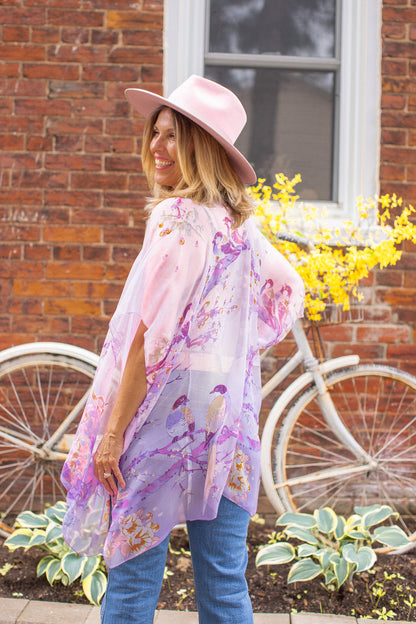 Birdie Kimono - Lavender Ombre
