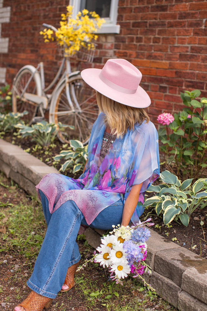 Magnolia Kimono- Periwinkle