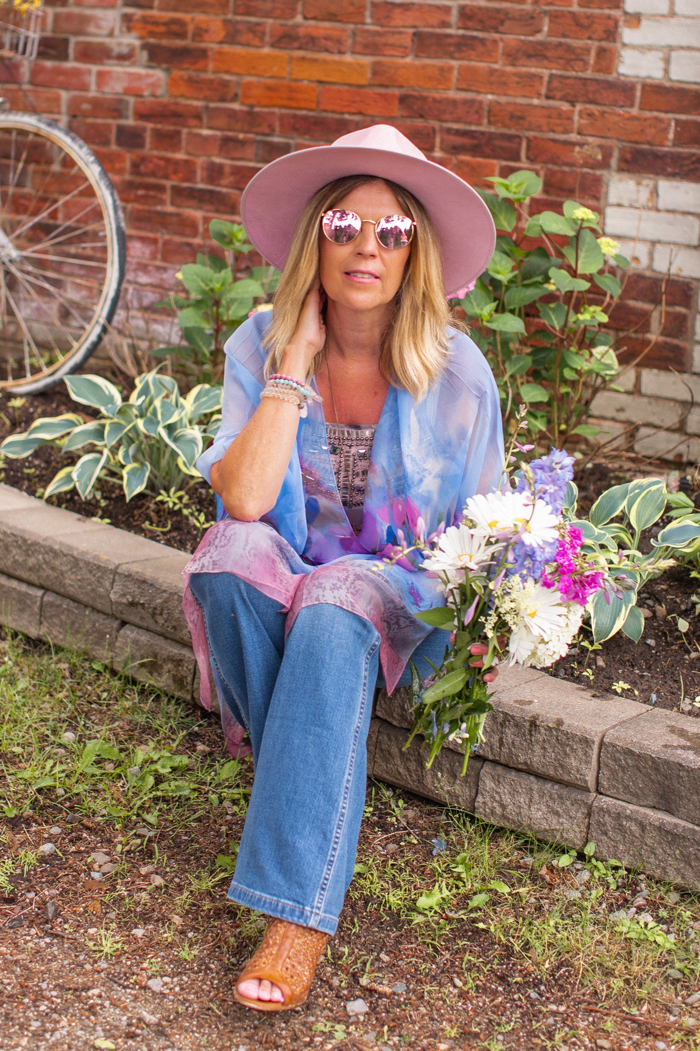 Magnolia Kimono- Periwinkle