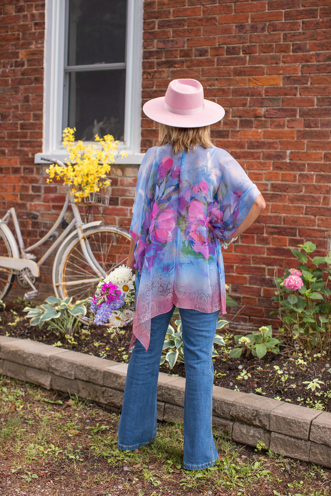 Magnolia Kimono- Periwinkle