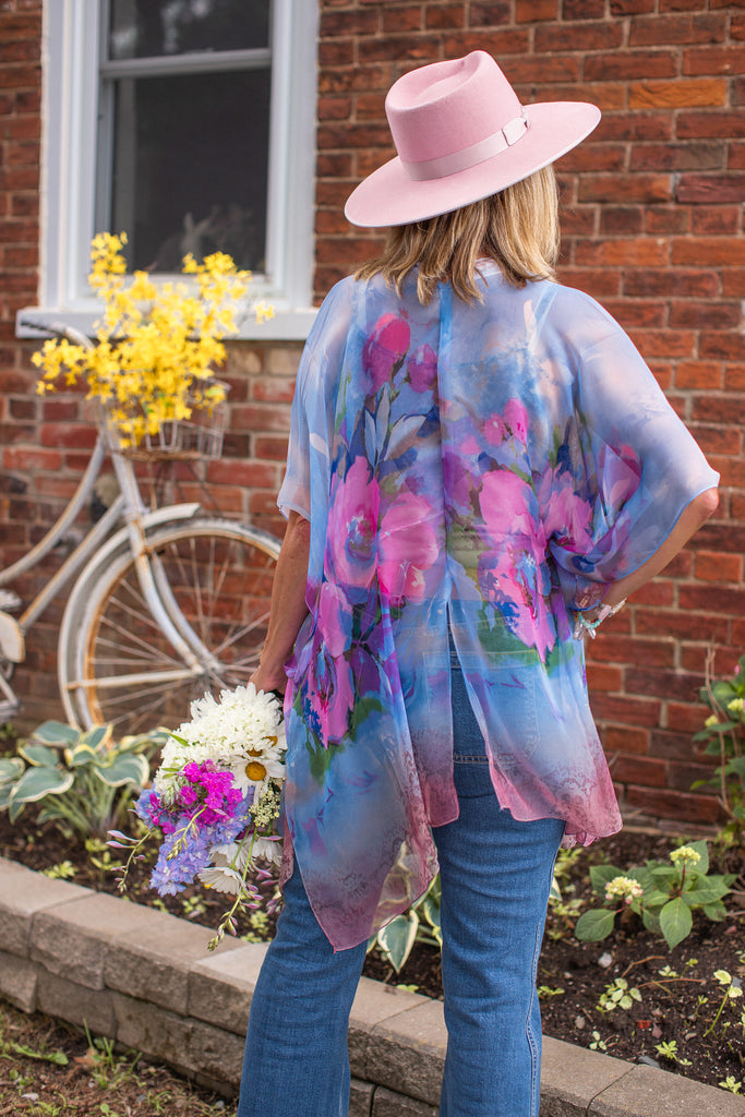 Magnolia Kimono- Periwinkle