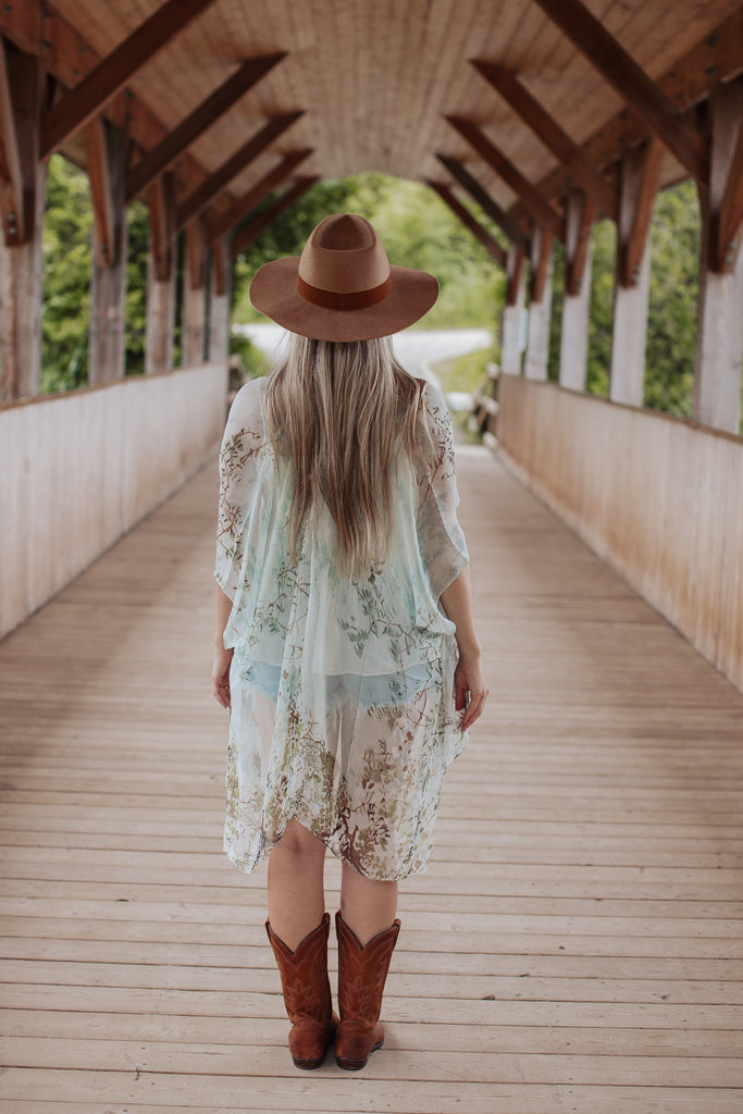 Blossom Kimono - Seafoam