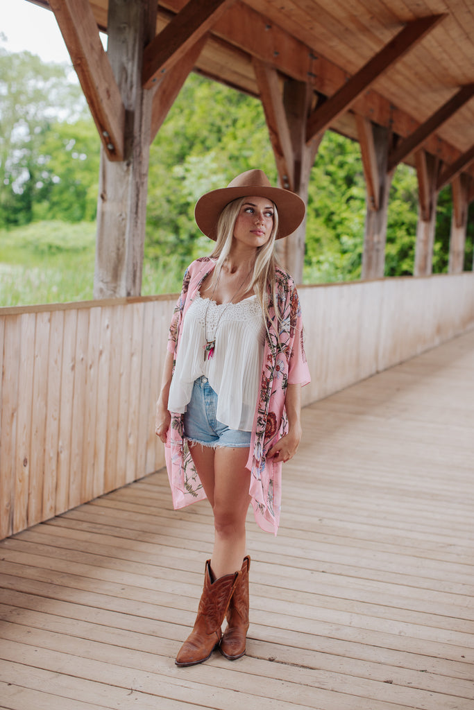 Wild Bloom Kimono - P I N K Y