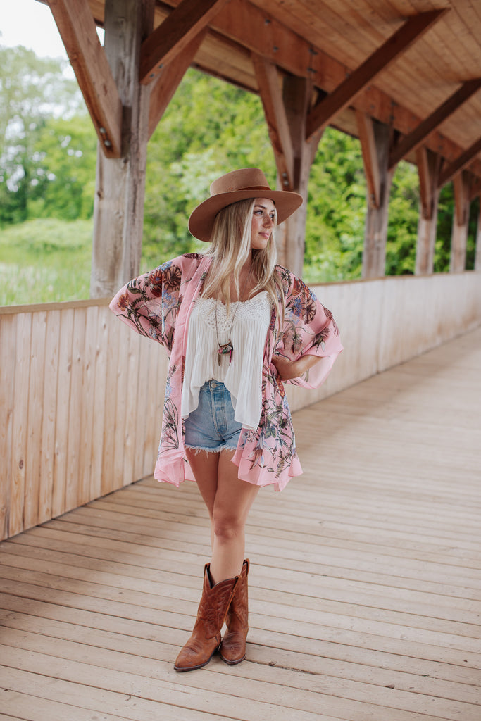 Wild Bloom Kimono - P I N K Y