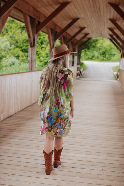 Flower Fields Kimono - MOSSY