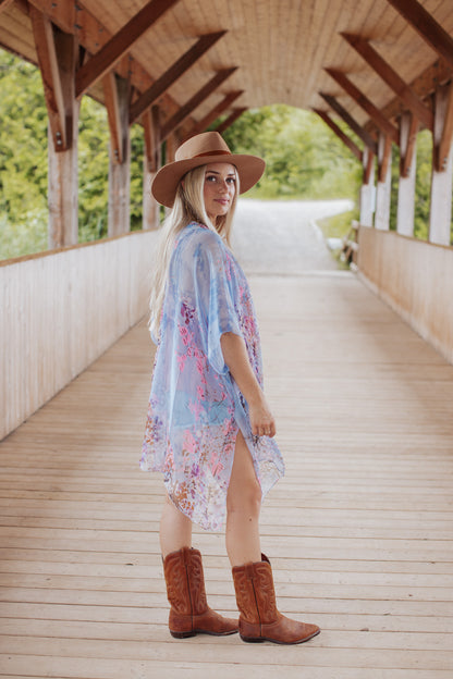 Blossom Kimono - Ocean Mist