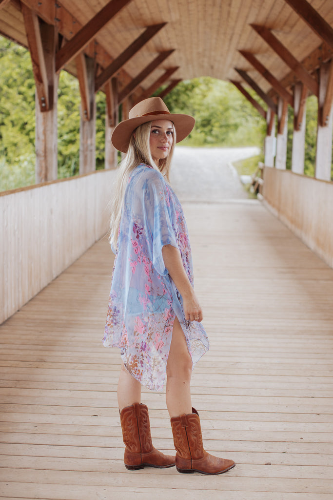 Blossom Kimono - Ocean Mist