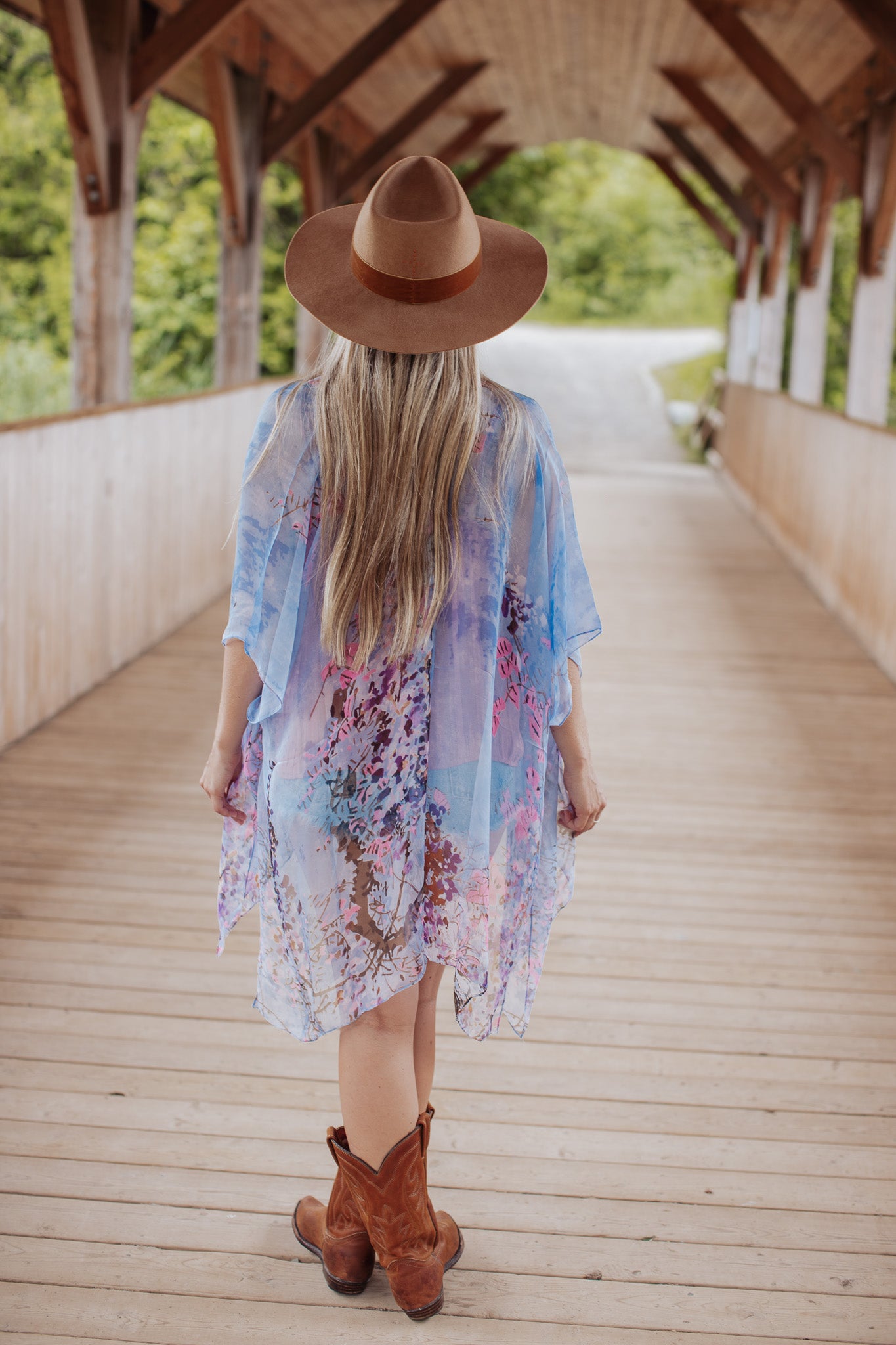 Blossom Kimono - Ocean Mist