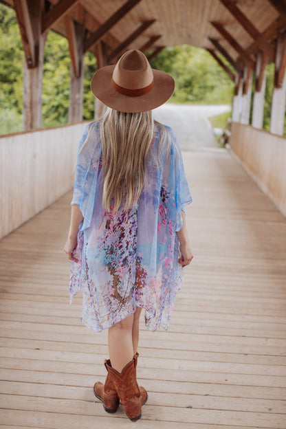 Blossom Kimono - Ocean Mist
