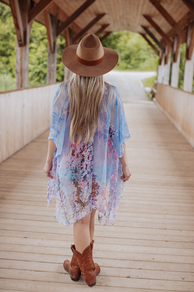 Blossom Kimono - Ocean Mist