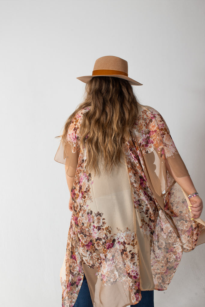 Duster Kimono - Smell The Roses -  HONEY