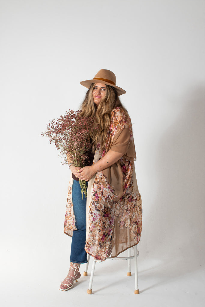 Duster Kimono - Smell The Roses -  HONEY