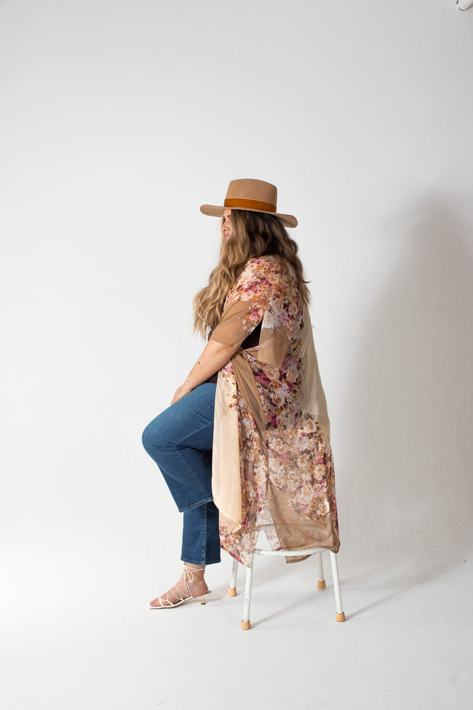 Duster Kimono - Smell The Roses -  HONEY