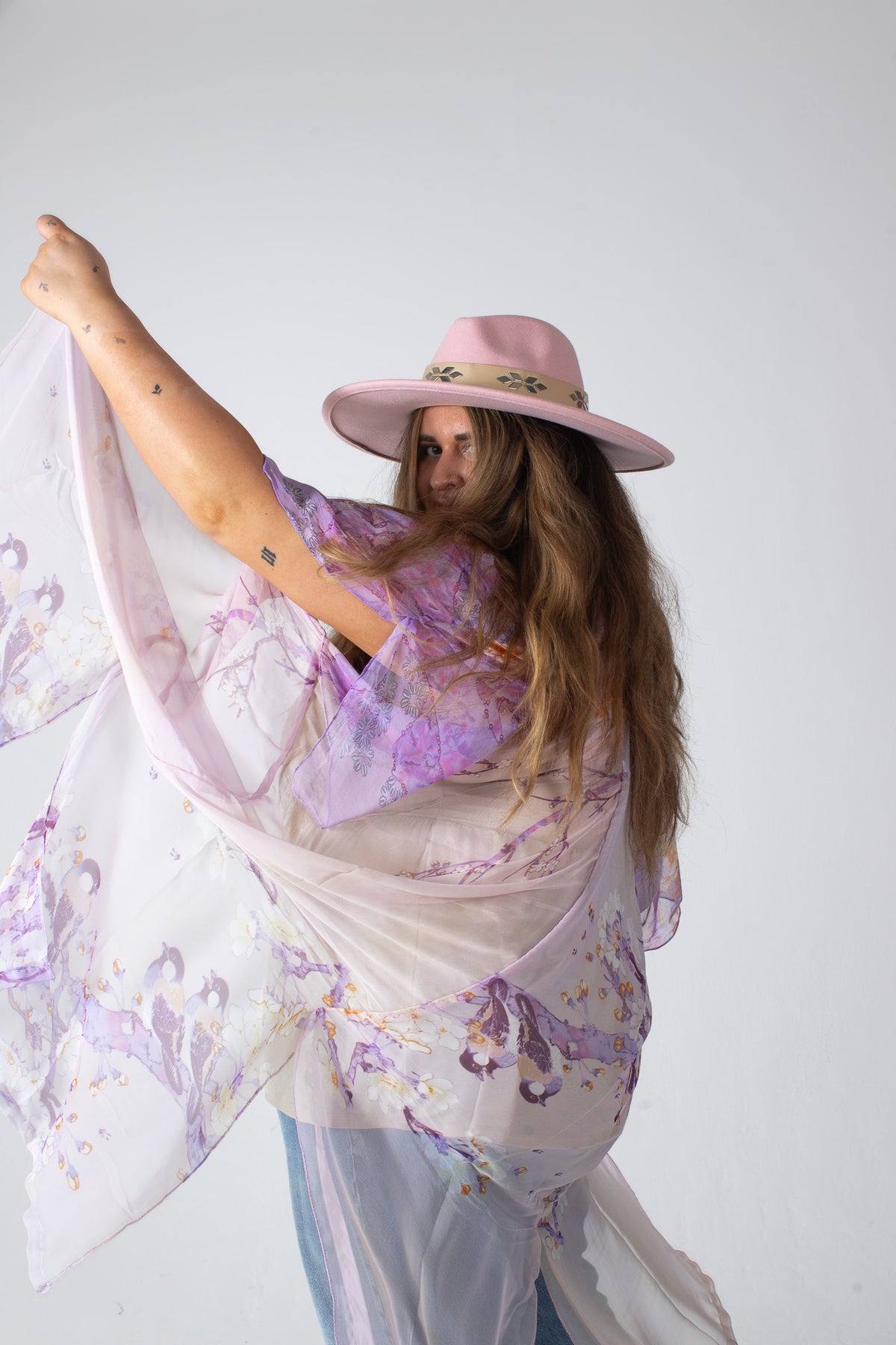 Duster Kimono - Birdie- LAVENDER OMBRE