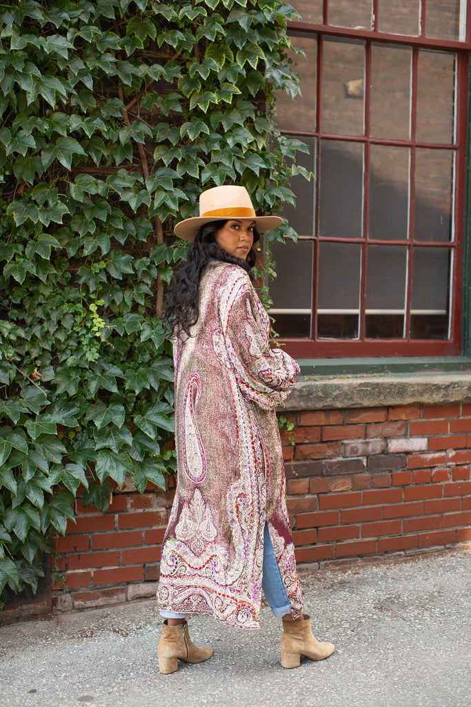 Dreamweave - Woven/Denim Duster - Forest w/ Washed Blue Denim