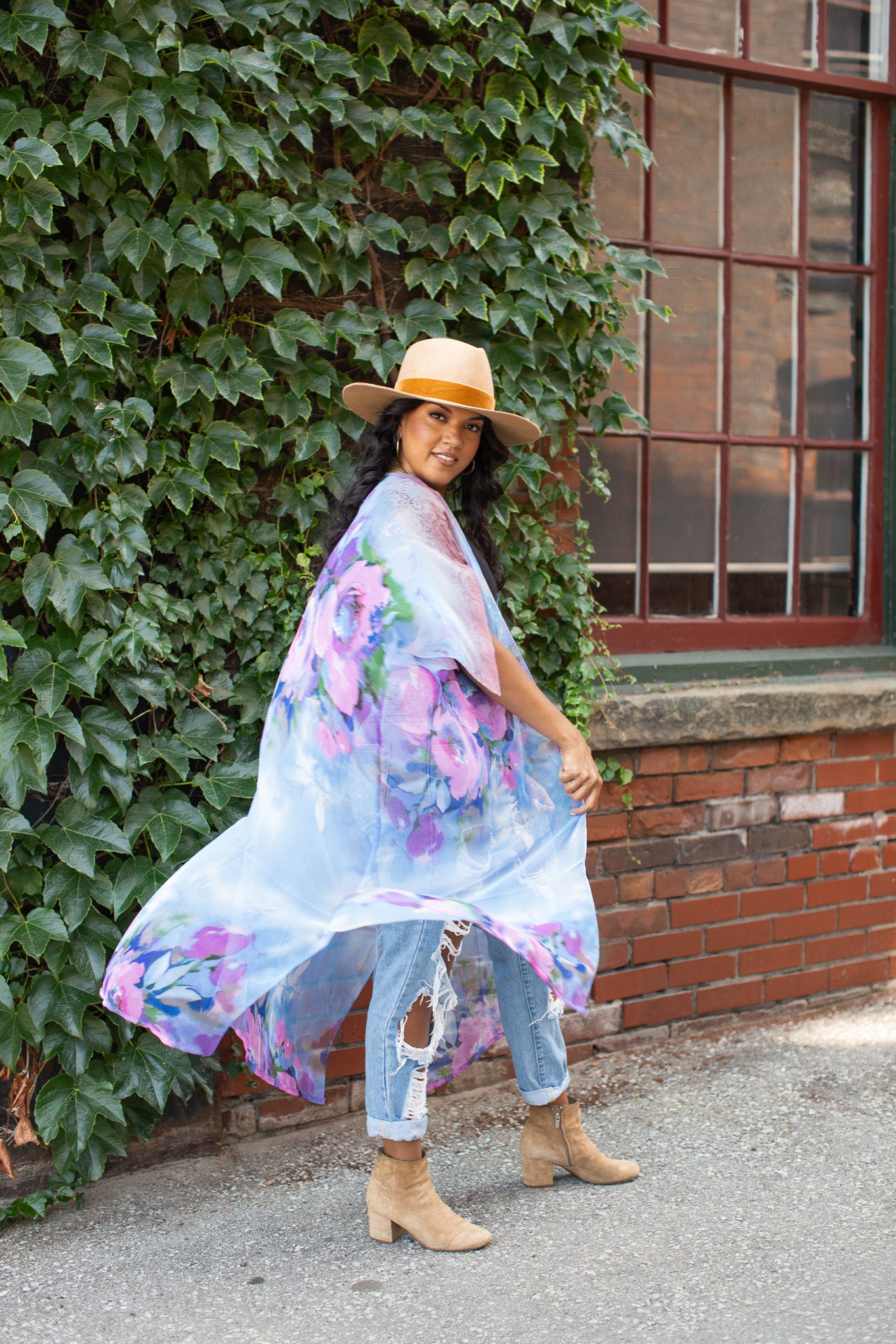 Duster Kimono - Magnolia- PERIWINKLE