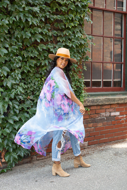Duster Kimono - Magnolia- PERIWINKLE
