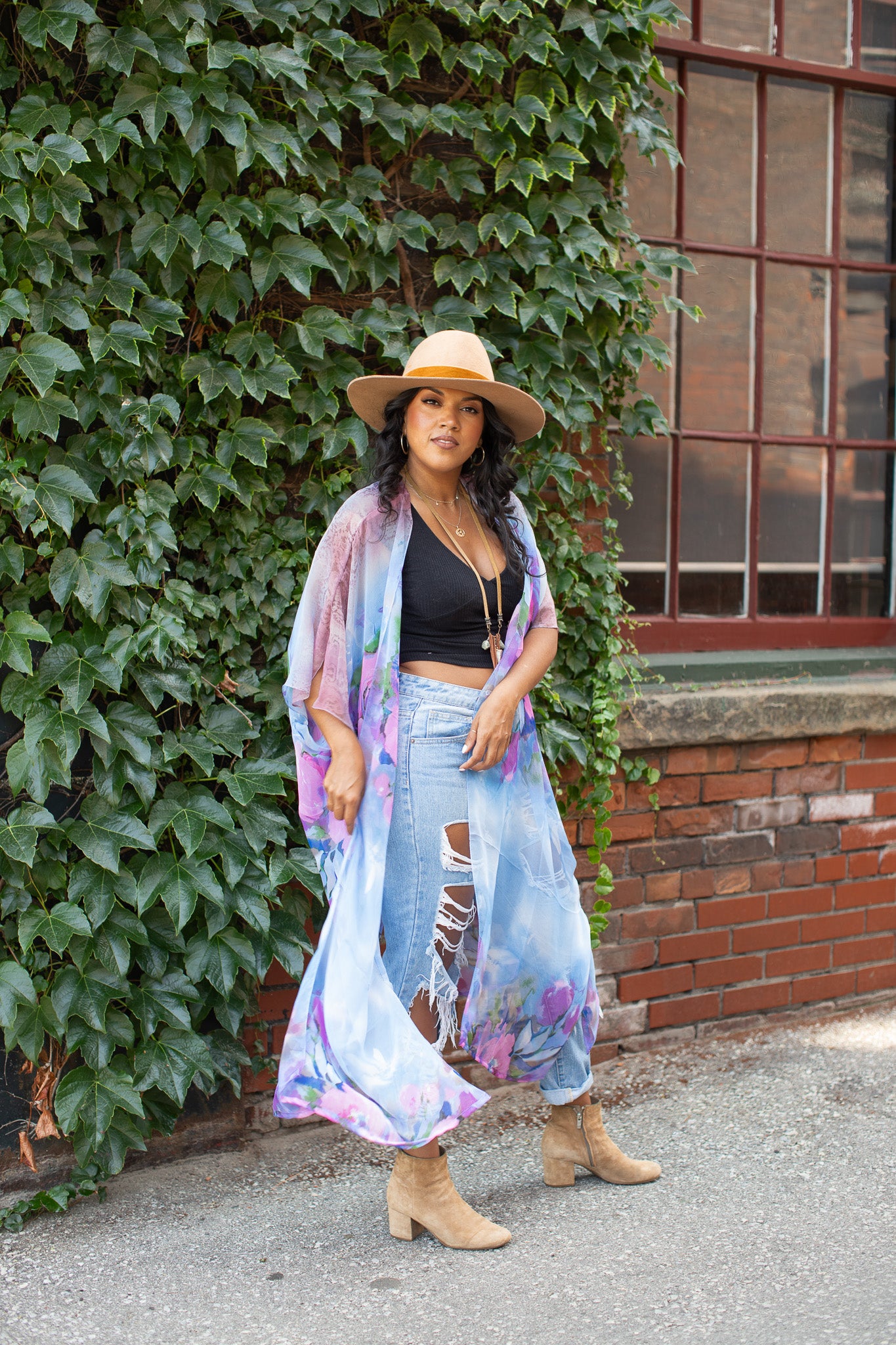 Duster Kimono - Magnolia- PERIWINKLE