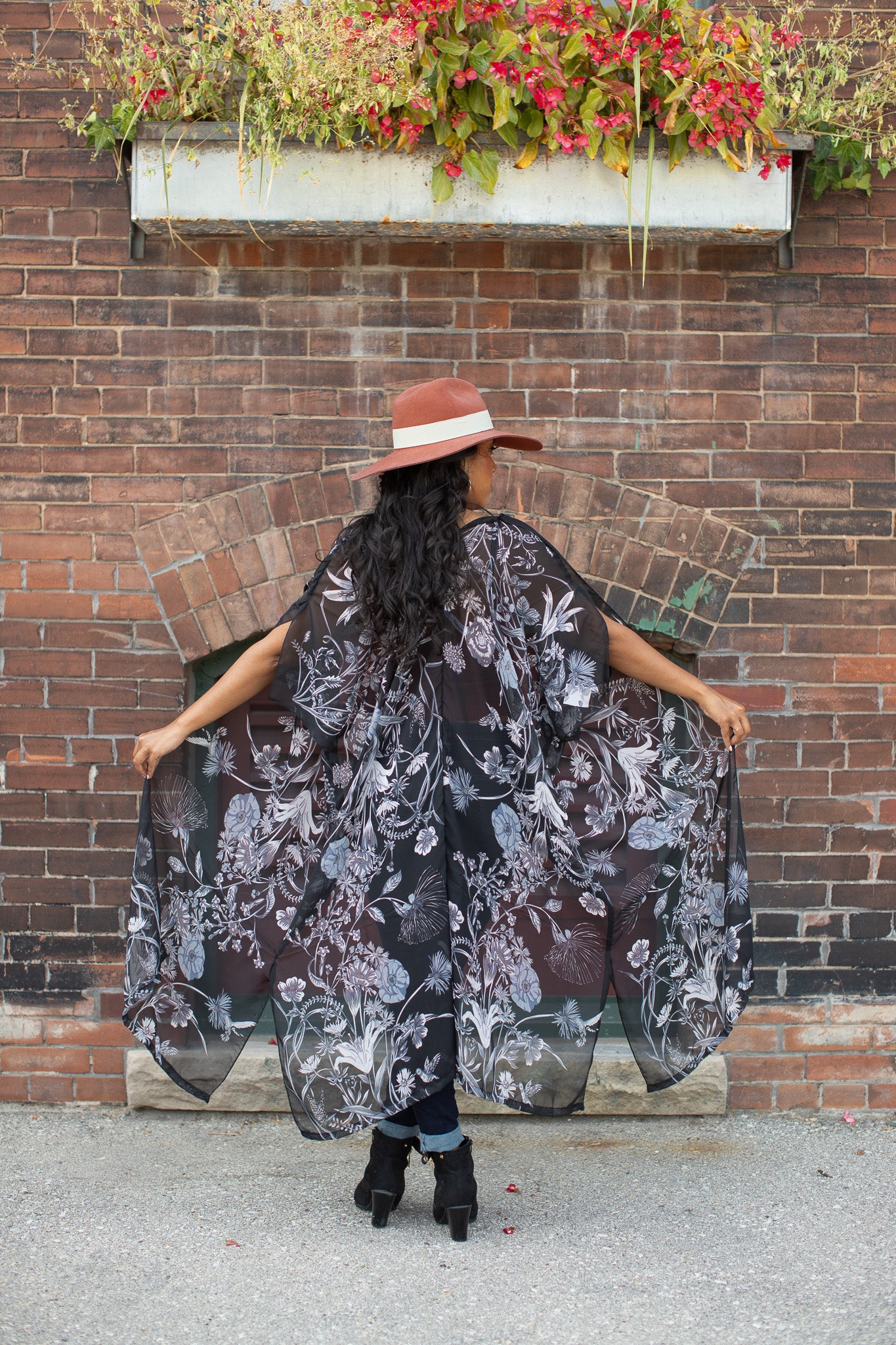 Duster Kimono - WILD BLOOM - MIDNIGHT