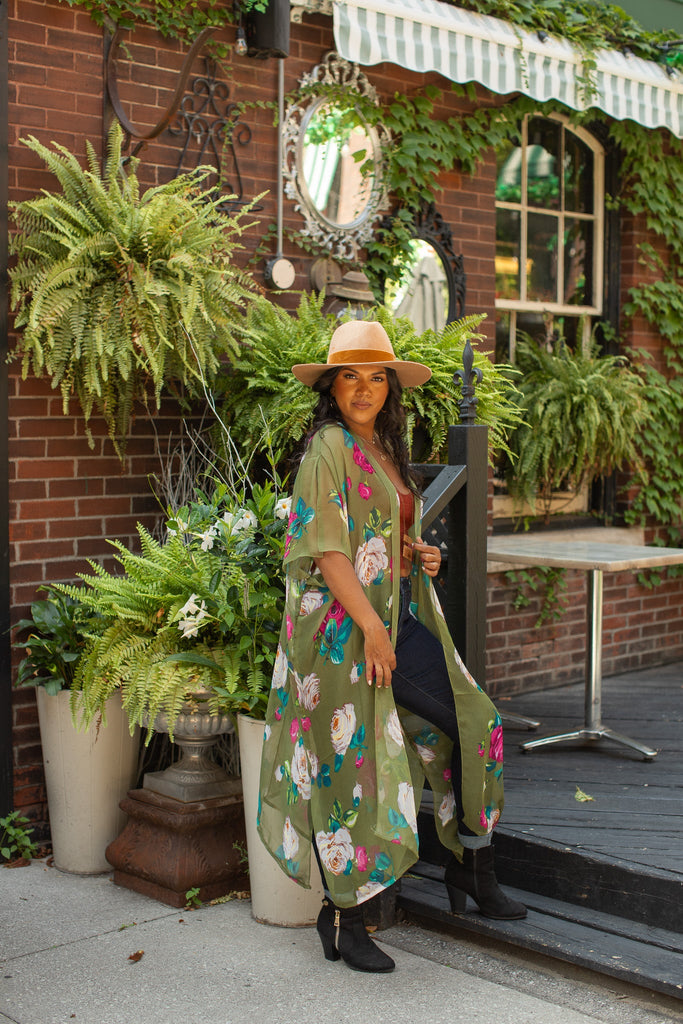 Duster: Spell Kimono -OLIVE