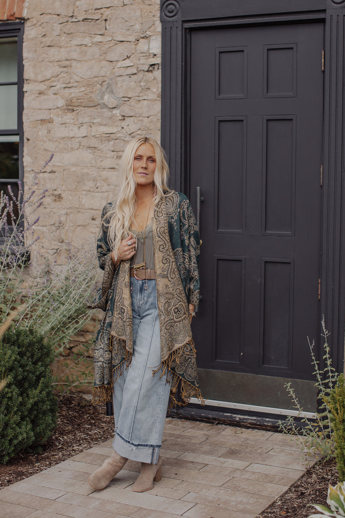Meadowlight Kimono - Teal