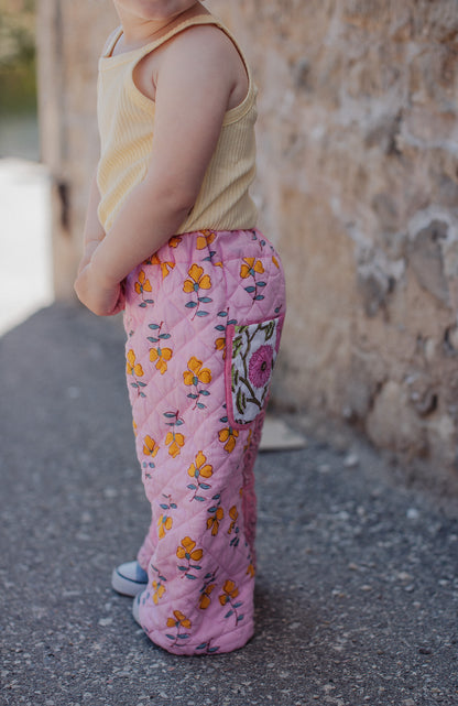 Pinky Patchwork Quilted Pants