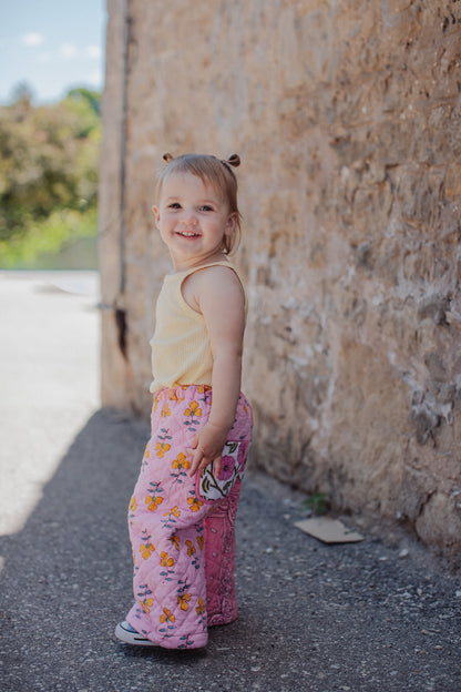 Pinky Patchwork Quilted Pants