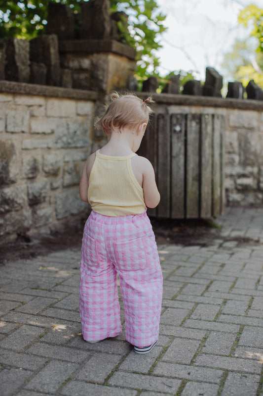 Strawberry Milk Quilted Pants
