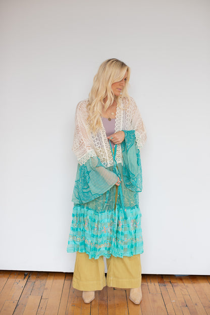 Heirloom Sari Duster - D