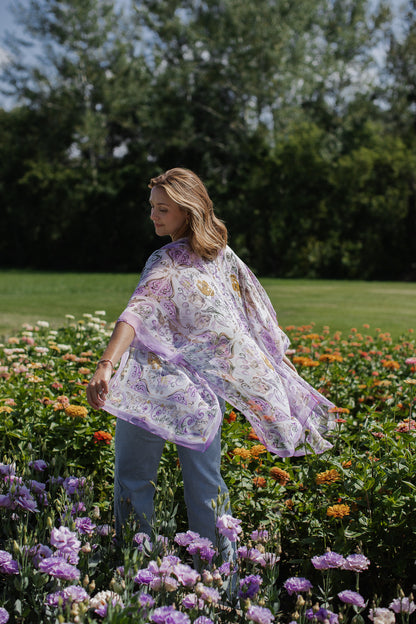 Santorini Kimono - Wisteria