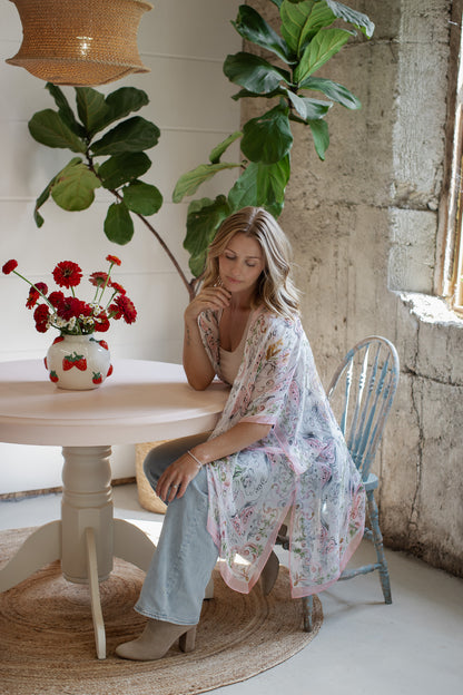Santorini Kimono - Blush