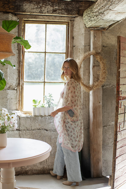 Petal Kimono - Blush