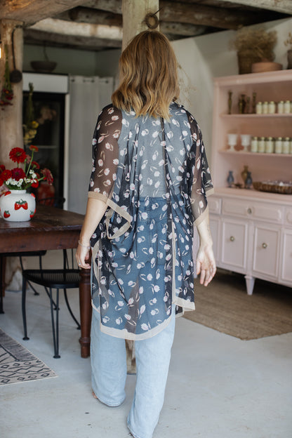 Petal Kimono - Midnight