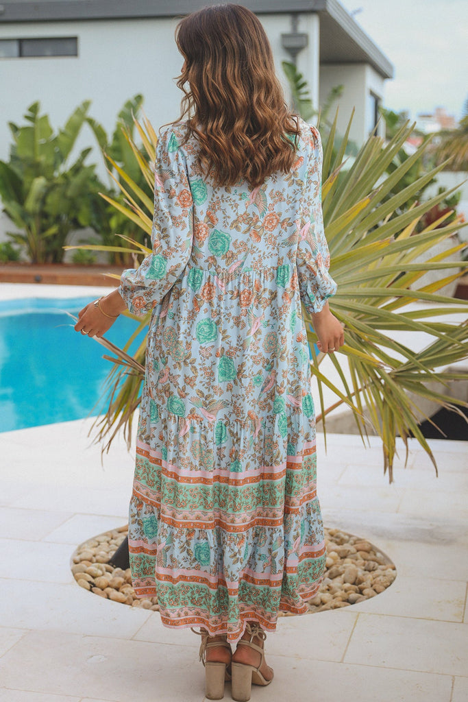 Elleflower - Flora Midi Dress - Seaside