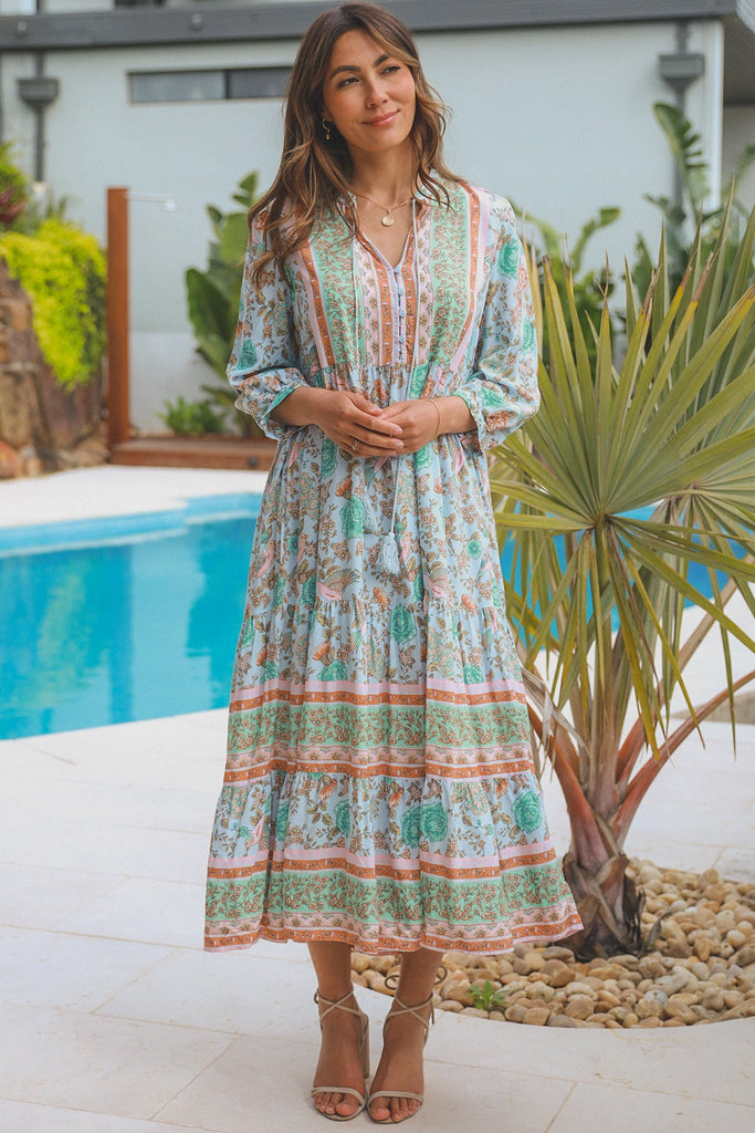 Elleflower - Flora Midi Dress - Seaside