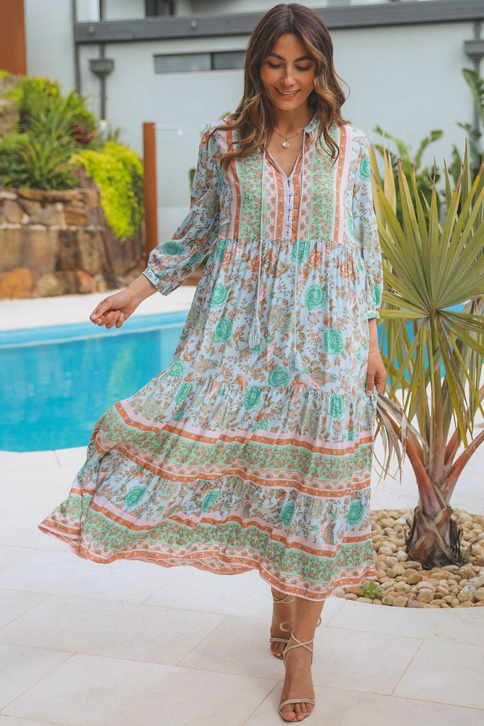 Elleflower - Flora Midi Dress - Seaside