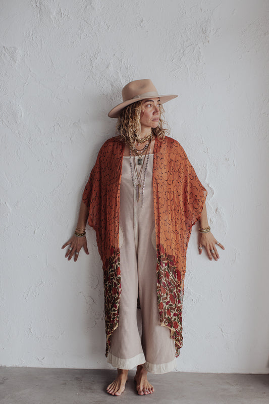 The Loved Textile Sari Duster - 19
