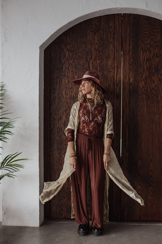 The Loved Textile Sari Duster- 6