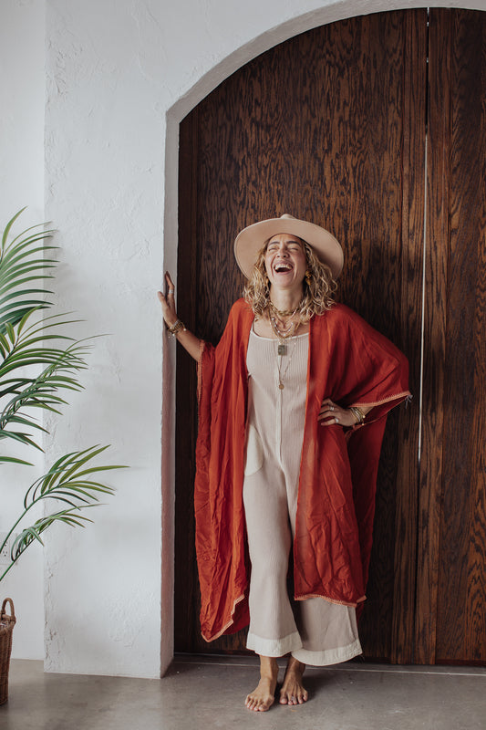 The Loved Textile Sari Duster - 7