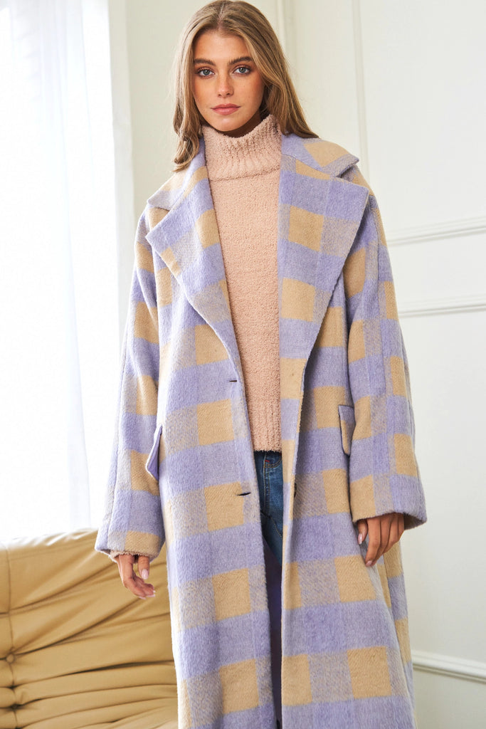 Elleflower - Lavender Plaid Jacket
