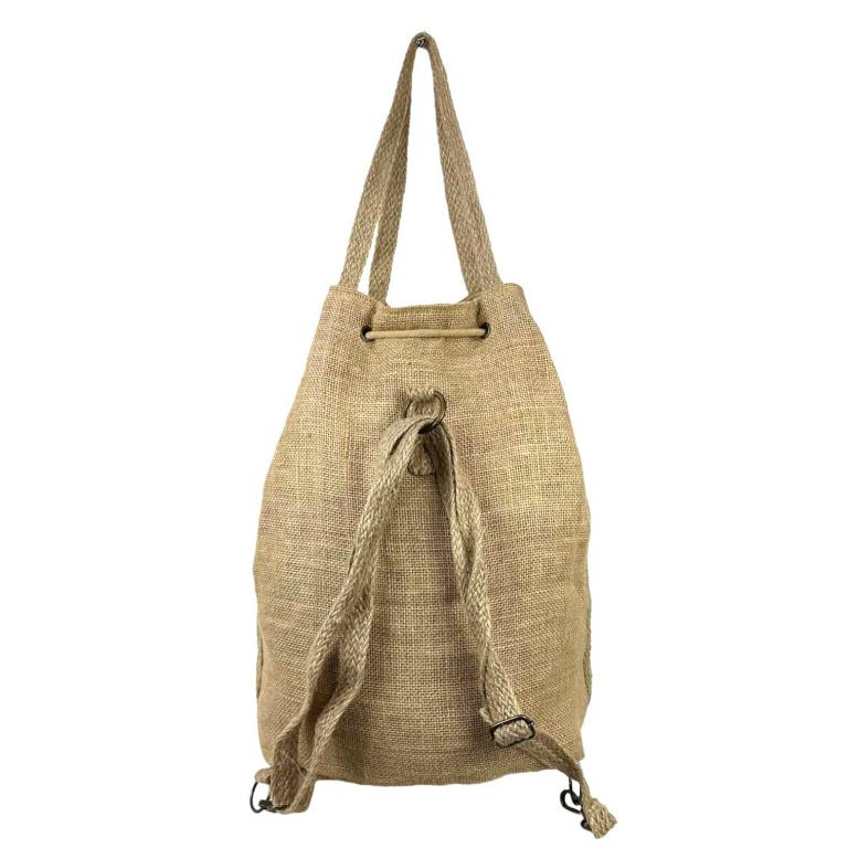 ELLEFLOWER - Artisan's Touch Embellished Jute Shoulder Bag