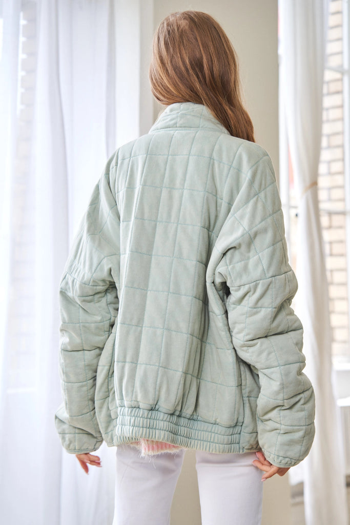 Elleflower - Breeze Quilted Jacket - SKY