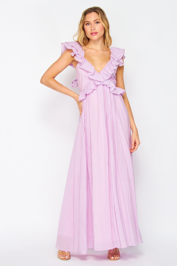 Elleflower - Lilac Ruffle Dress