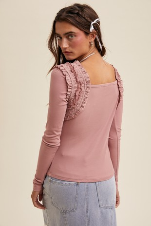 Elleflower - Rosette Top - BLUSH