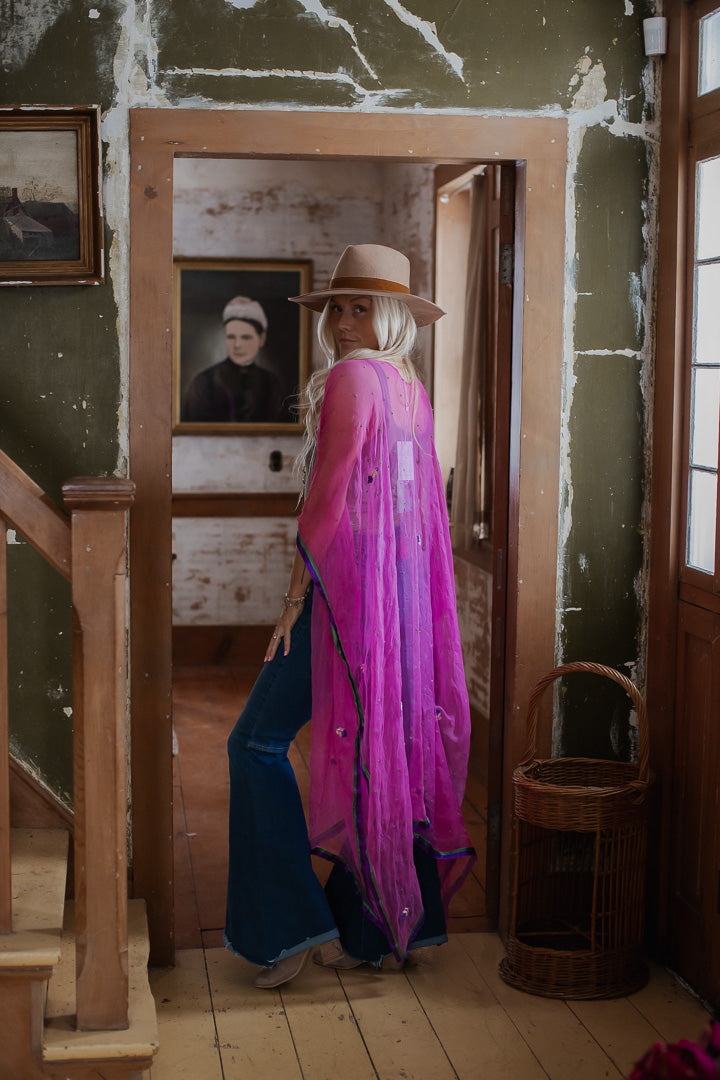 The Loved Textile Sari Duster - L
