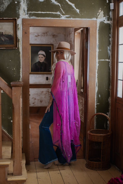 The Loved Textile Sari Duster - L