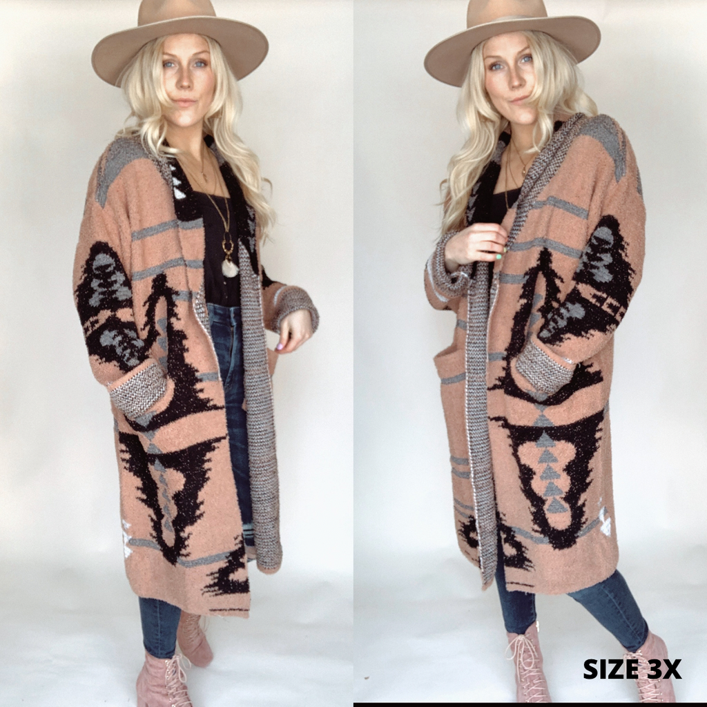 Elleflower- Cozy Country Coat // MOCHA ROSE