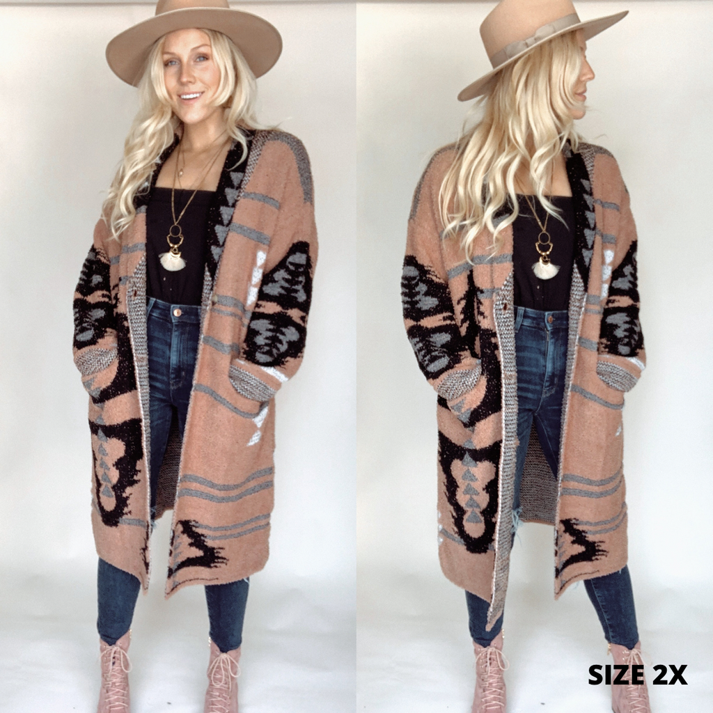 Elleflower- Cozy Country Coat // MOCHA ROSE