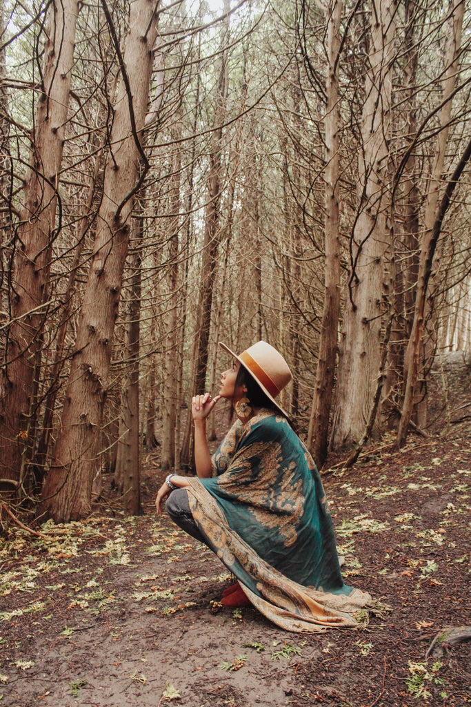 Swan Song Kimono- TEAL