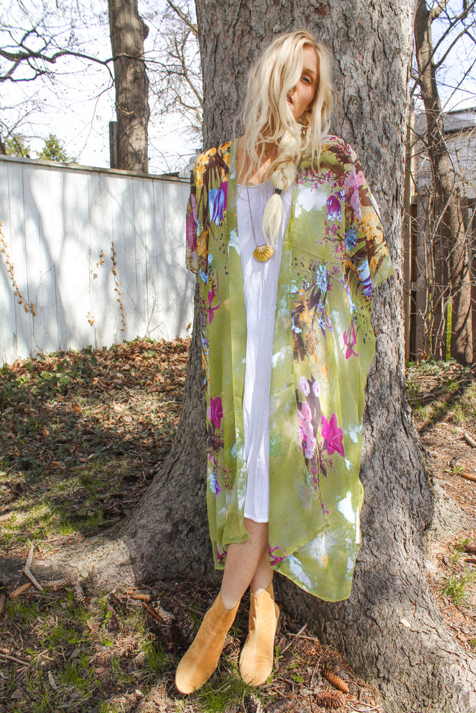 Duster: Flower Fields Kimono - M O S S Y